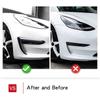 1Pair Car Fog Lamp Trim Cover For Tesla Model 3 Model Y 2017-2025 Front Bumper Fog Lamp Wind Knife Spoiler Fog Light Eyebrow