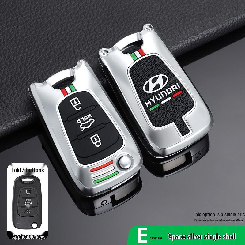 Hyundai Elantra Key Case for Langdong, Reina, Ix35, Ruiyi, Sonata 8 - Folding Old Buckle Shell Bag