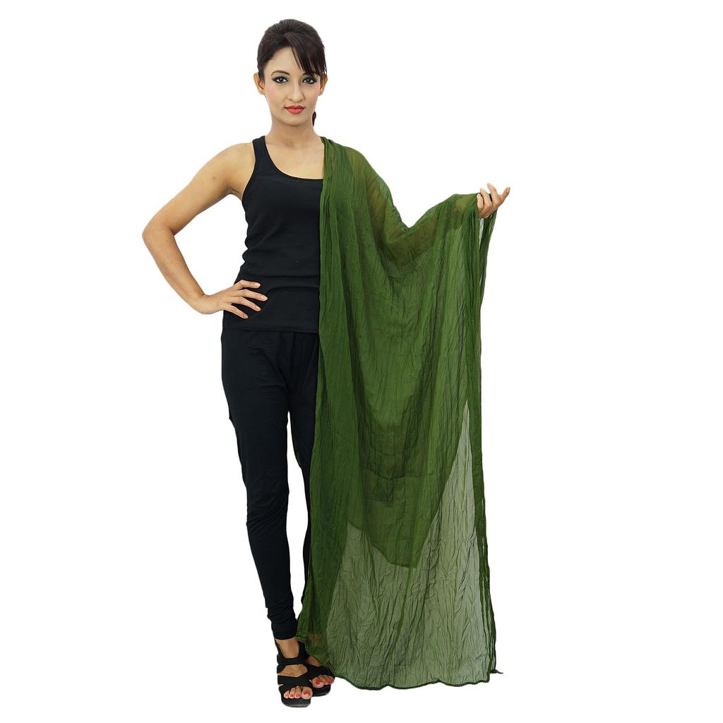 Шифоновая смесь Dupatta Neck Wrap Женщины носят длинные палантины Индийские шарфы Chunni