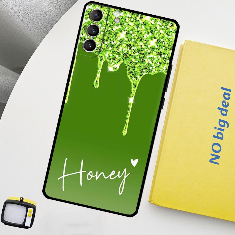 Глянцевый Блестящий Персонализированный Чехол для Samsung Galaxy S22 Ultra S23 FE S9 S10 Note 10 Plus Note 20 Ultra S20 S21 FE