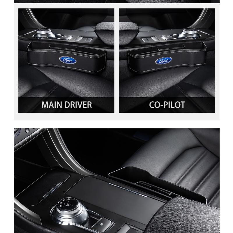 Car Seat Gap Organizer Multifunction Storage Box Cup Pocket For Ford Focus Mk2 Mk3 Fiesta Ranger Mondeo S-MAX Kuga Mustang
