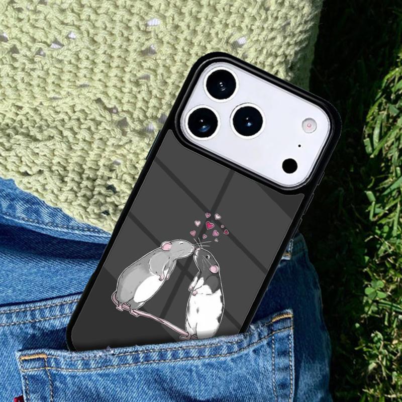 Милый Чехол-Бампер с Крысами для IPhone 11 12 13 14 15 16e 17 Pro Max Чехол для IPhone 17 Air