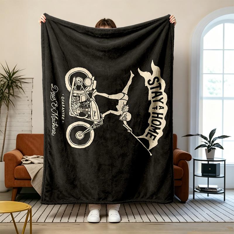 Deus Ex Machina Brand Soft and comfortable flannel Suitable for sofas living rooms outdoor camping travel and also makes a great anniversary gif