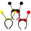 Взрослые Подростки Милая Пчела Помпон Антенны Форма Ободок Плюшевый Обруч для Волос Макияж Прямой Эфир Косплей Вечеринка Головные Уборы