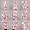 16inch Number Balloon Blue Black Red Gold Silve Number Foil Balloons Baby Shower Happy Birthday