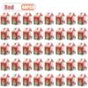 1-40PCS Christmas Themed Snowman Gingerbread House Cookie Box Decorative Gift Packaging for Holiday Candy Treats Party Present