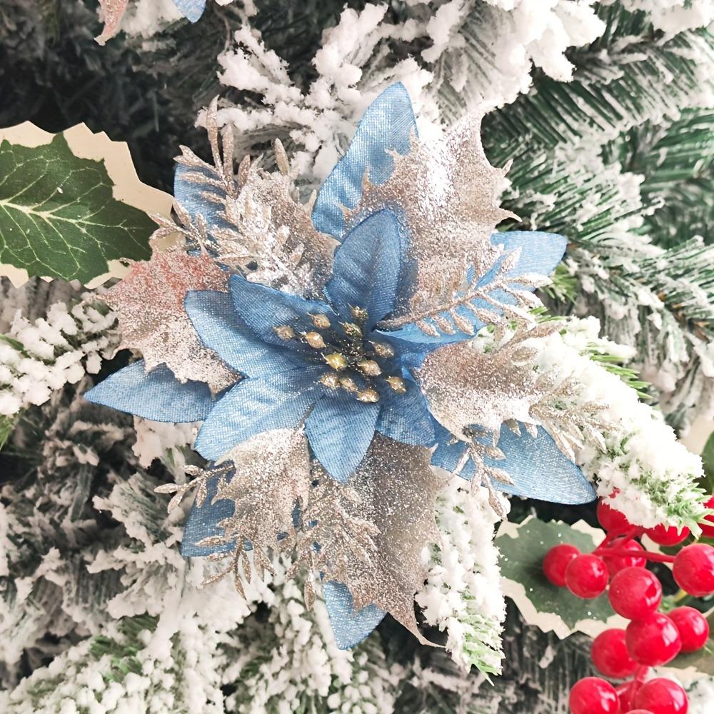 10 шт. 5,12" Разноцветные блестящие елочные украшения - Праздничный полый дизайн, Не требуется питание, Идеально подходят для праздничного декора и домашних акцентов