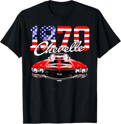 1970 70 Chevelle SS Популярные Шевроле Масл Красный Белый Автомобиль S-5XL Унисекс Футболка