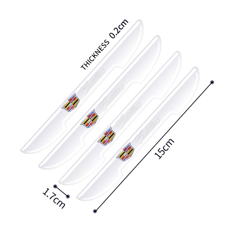 4PCS Car Door Transparent Bumper Guard Anti-Collision Protector For Cadillac Escalade CTS ATS SRX STS XT5 XT4 XT6 XTS CT4