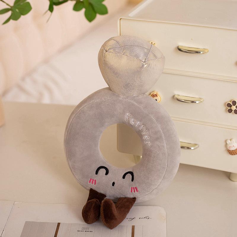 Гель забавный бриллиант кукла рука букет кукла свадебное украшение кукла предложение руки и сердца симуляция бриллиантового кольца сувенир