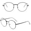 Women Men Round Portable Ultra Light Frame Eye Protection Anti-Blue Light Eyeglasses Metal Glasses