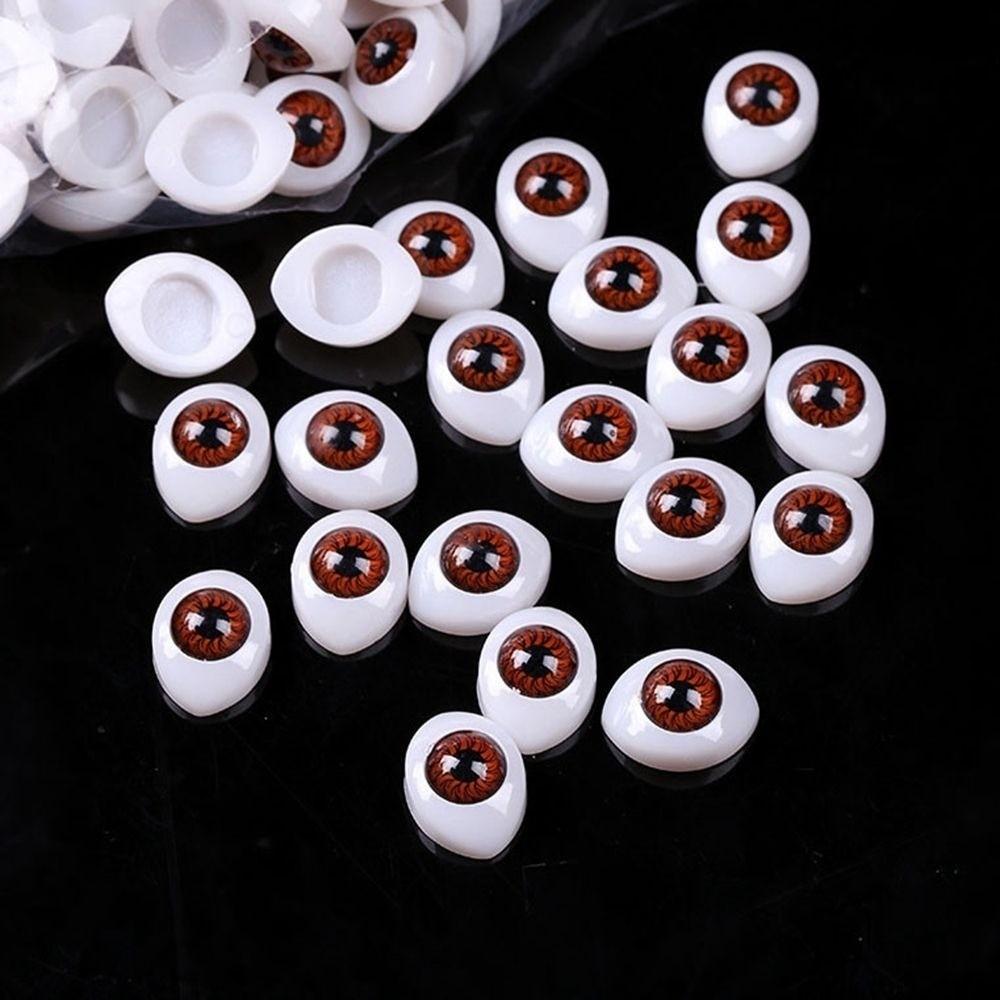20pcs Handmade Doll Boat Shaped Eyes Plastic Simulation Ceramic Eye Accessories