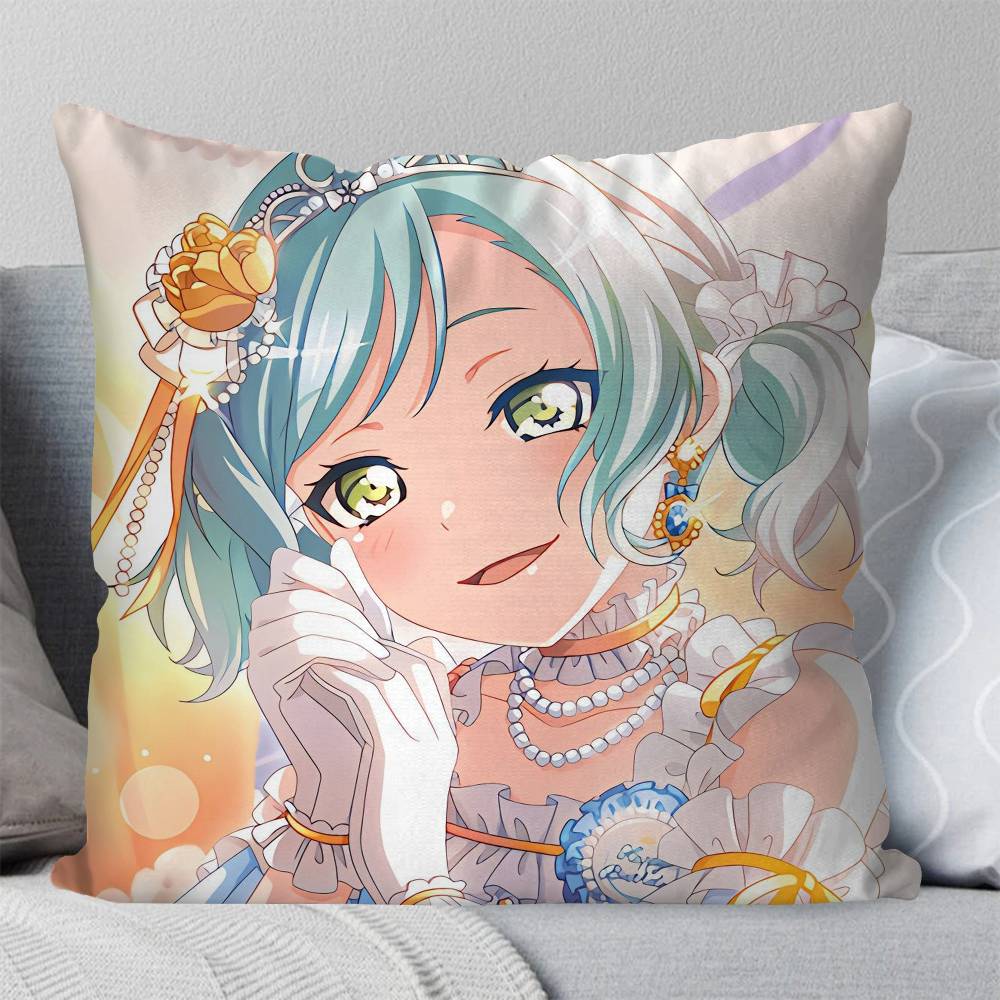 Хикава Хина Аниме BanG DDream Наволочка Модная Квадратная Наволочка Спальня Диван Комната Ins Декор Отдых