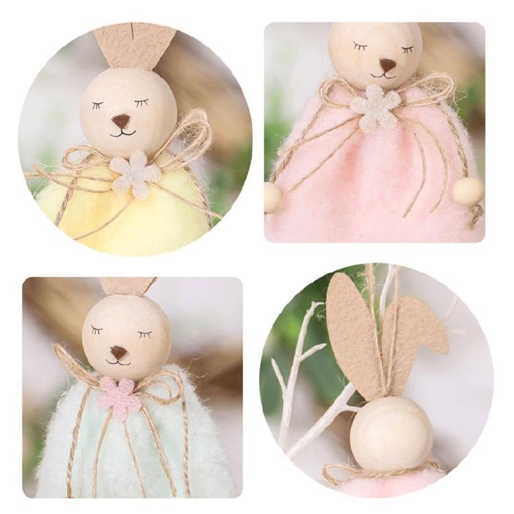 Handmade Plush Rabbits Hanging Ornament Party Centerpieces For Home Party Decoration Spring Fall Festival Celebration
