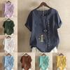 Women's Fashion Princeling Print Short Sleeve T-shirt Loose Cotton Shirt Casual Loose Summer Blouse Tops Plus Size