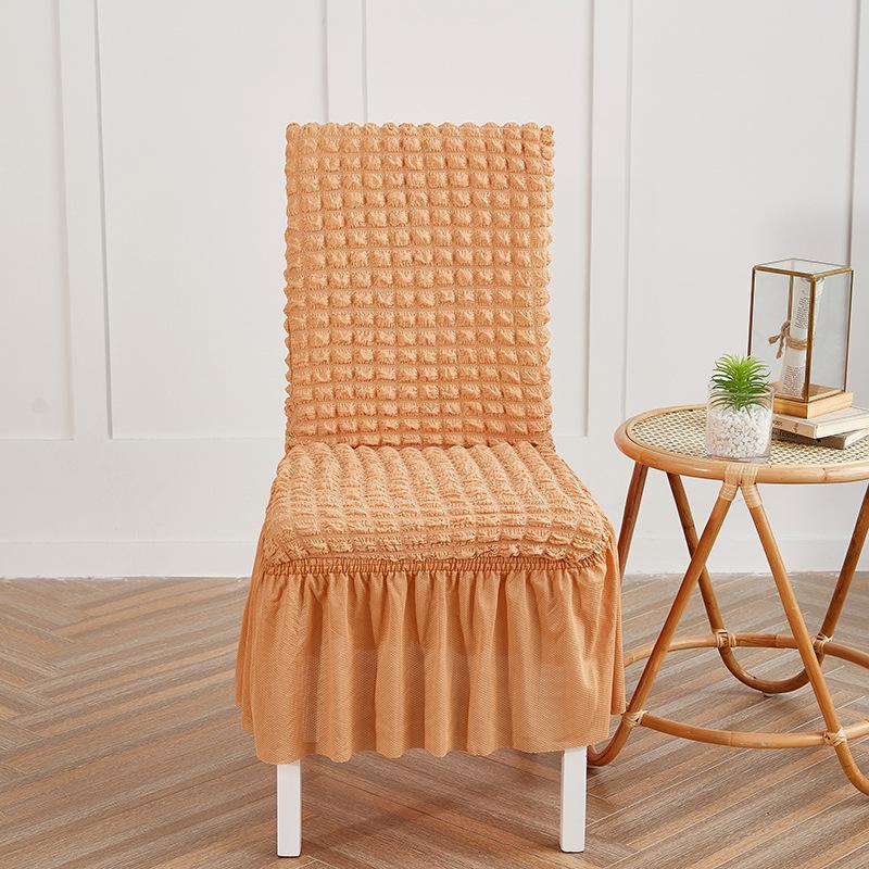 Чехлы на обеденные стулья, однотонные эластичные защитные чехлы для обеденных стульев, чехол на стул, юбка, украшение для офисного банкетного стула