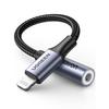 UGREEN [MFi Certified] Lightning To 3.5 Mm Lightning Earphone Jack Conversion iPhone Earphone Conversion Adapter Nylon Braided 24-bit High Resolution