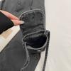 Street Style Denim Crossbody Bag Y2K Phone Purses Fashionable Canvas Bag  Women&Men