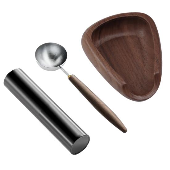 Набор чашек для дозирования кофе, антистатические деревянные весы для кофейных зерен с мерной ложкой, инструмент для кофейных зерен для эспрессо-чая