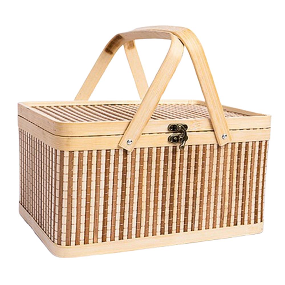 Chinese Style Moon Cake Box Vintage Bread Storage Basket Bread Organizer Egg Container Camping