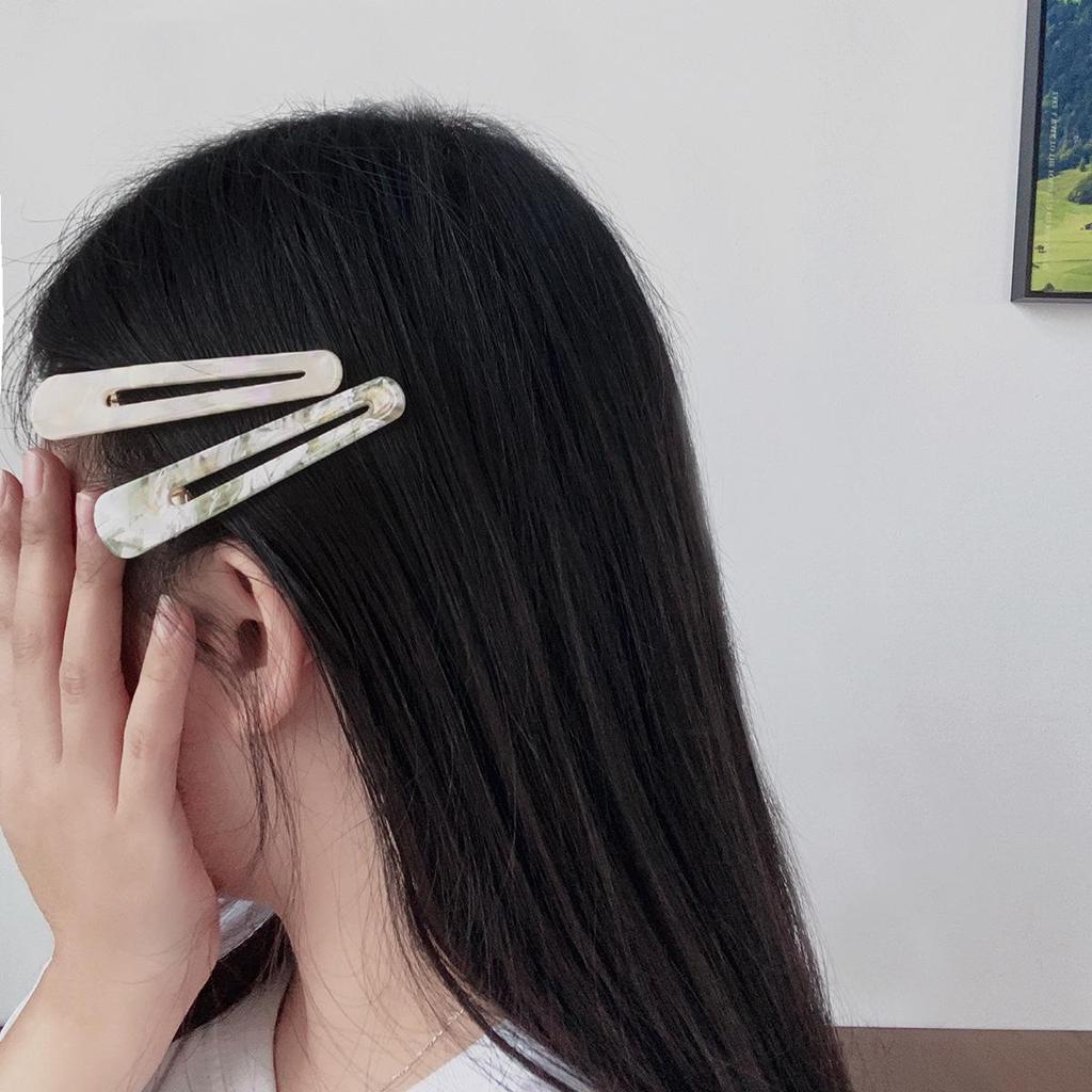 Корейская ацетатная заколка для челки в форме капли воды — простая, универсальная, боковая заколка