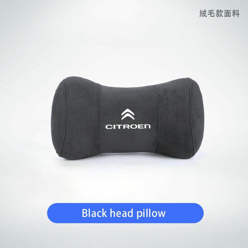 TXBB4 Car Seat Suede Memory Cotton Neck Pillow Headrest For Citroen C3 C5 AIRCROSS C5X C4 Cactus PICASSO e-C3 e-C4 C1 C-Crosser C6 C2