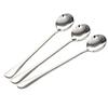 Round Spoons Soup Spoons 6Pcs Bouillon Spoon Hotel Hot Pot Spoon Kitchen Essential Tools Long Handle Soup Ladle