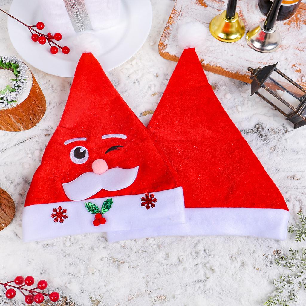 Взрослые Детские Утолщенные Рождественские Шапки Шапка Санта Клауса Мультяшная Шапка Родитель-Ребенок Рождественская Шапка Праздничный Наряд Подарки