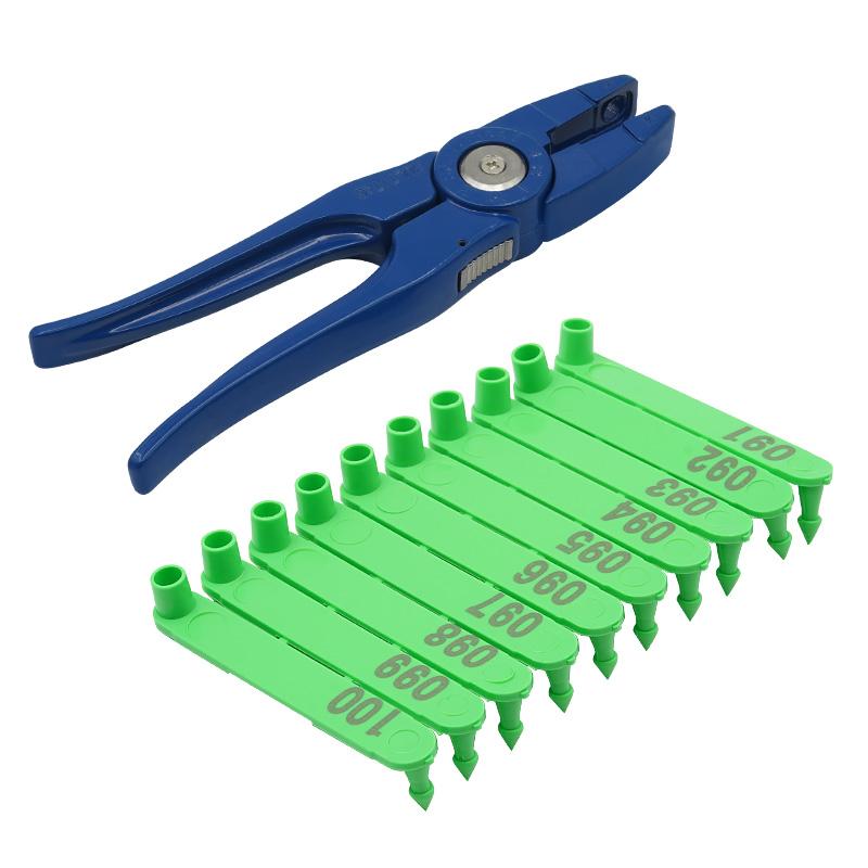 1set Livestock Animal Goat Ear Tag Pliers Dog Rabbits Sheep Ear Tags Nylon Material Sheep Laser Ear Tag N0.001-100