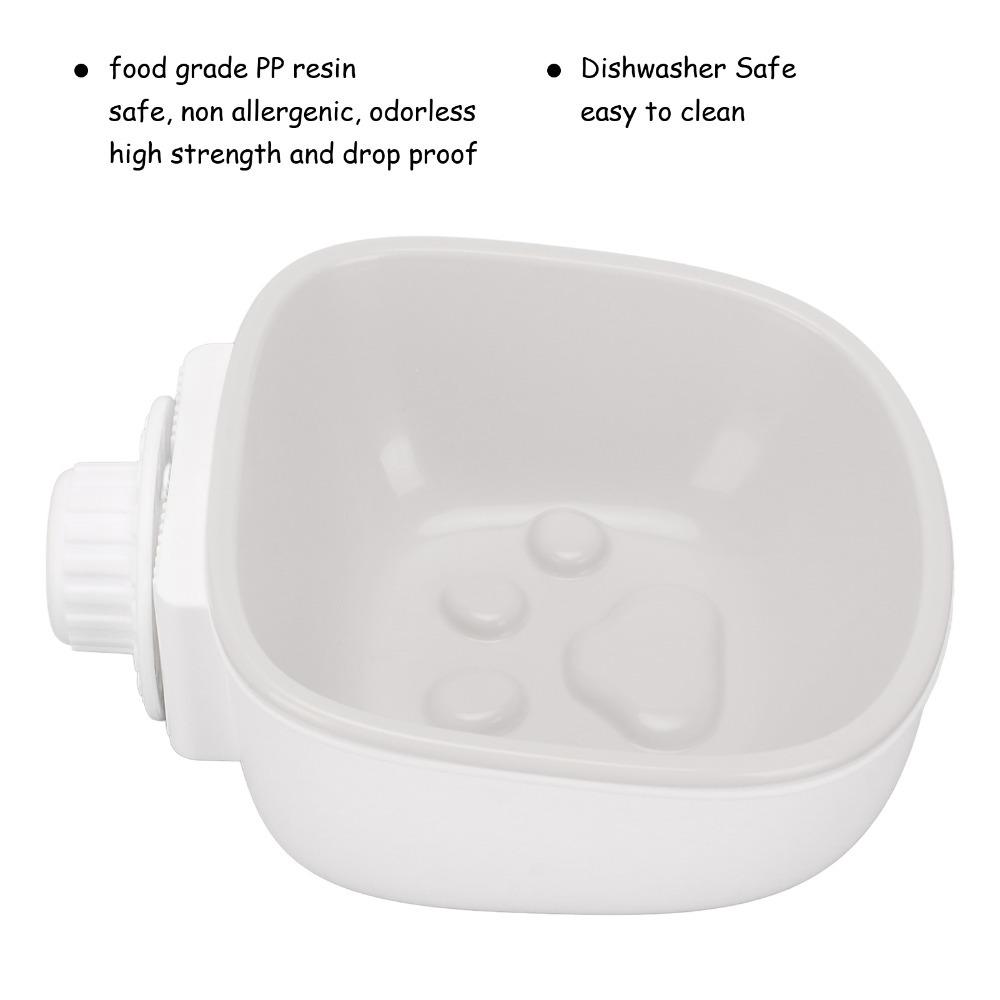 Premium Polymer Slow Feeder Bowl Hanging Crate Feeder Space-saving Pet Water Bowl Indoor Feeding