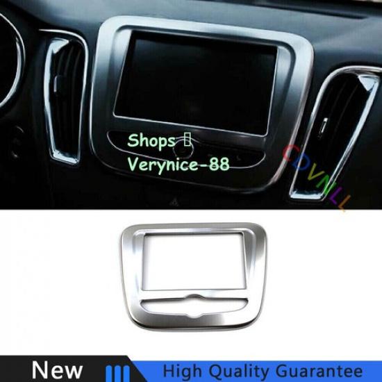 For Chevrolet Malibu 16-21 Silver Steel Car Middle Console Navigation Panel Trim