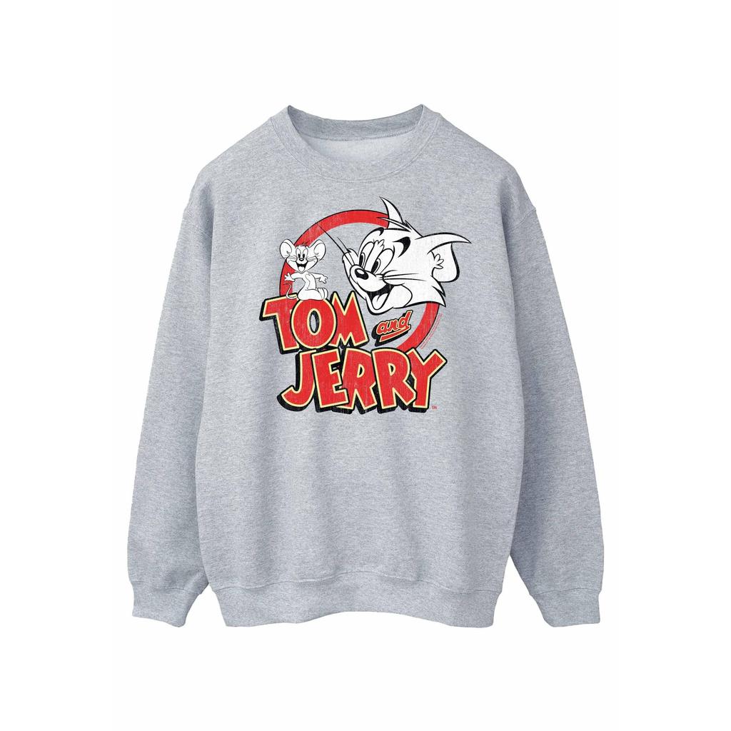 Tom And Jerry Womens/Ladies Distressed Logo Sweatshirt