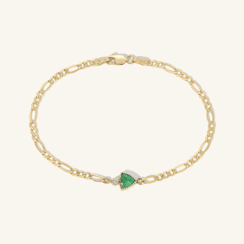 Bracelet Color Zircon Pendant Stainless Steel Fashion Personality Bracelet Electroplating 18K Color Retention
