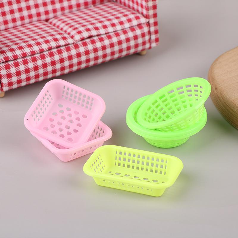 10 шт. 1:12 Миниатюрная корзина для хранения кукольного домика, мытье овощей, фруктов, корзин для еды, декор для кухни, аксессуары для игрушечного кукольного домика