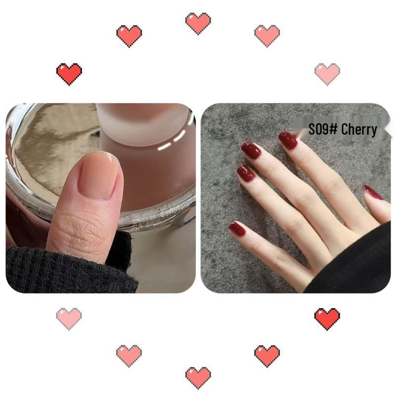 Снимаемый без запаха лак для ногтей на водной основе - Быстросохнущий, Не требует сушки в лампе, Ледяной прозрачный сплошной нюдовый цвет для студентов