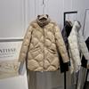 Средний и длинный пуховик женский новый ретро литературный воротник-стойка однобортный благоприятный облачный дизайн универсальная куртка
