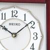 Seiko Clock Table Clock Radio-Controlled Analog Rotating Decoration Wood Case Brown Wood Grain BY242B