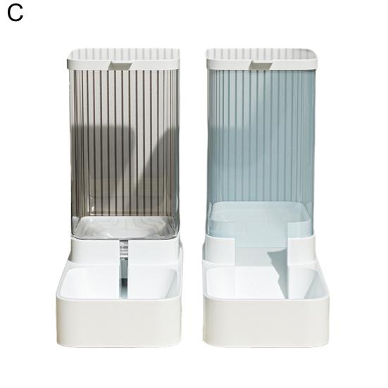 Автоматическая кормушка для кошек 3,8 л/133,7 унций, фонтанчик для воды для домашних животных, 4,6-фунтовая кормушка для кошек/собак, большая емкость для корма для домашних животных, диспенсер для воды для собак и кошек