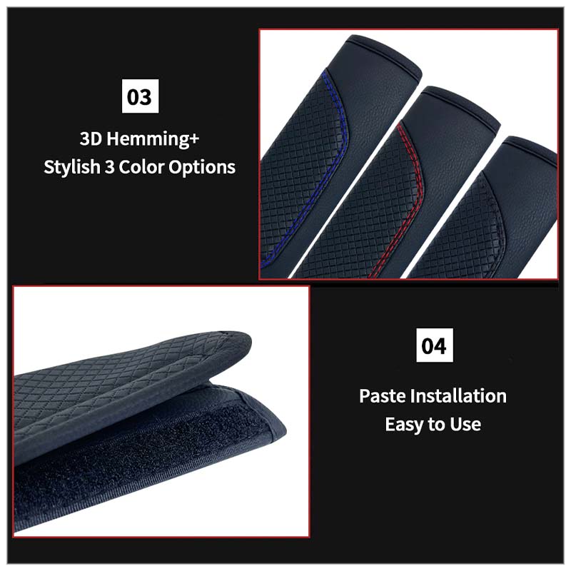 SEAMETAL 1 шт. Чехлы на ремни безопасности из ПУ кожи, накладка на плечо, дышащая подкладка, ремни безопасности, аксессуары для интерьера автомобиля