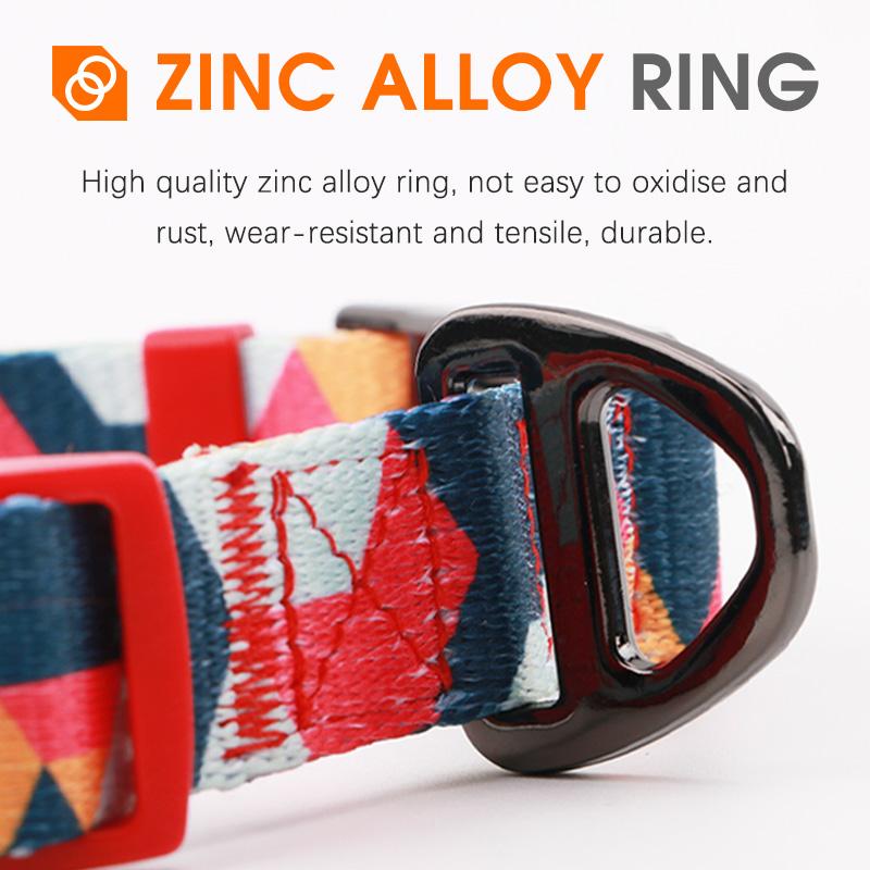 Ошейник для собак, регулируемый, мягкий, нейлоновый, прочный, с металлической пряжкой, для маленьких, средних, больших собак, гуляющих на открытом воздухе