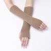 Fingerless Long Wrist Gloves White Black Ankle Wrist Sleeves Fashion Elbow Mittens  Girl Boys