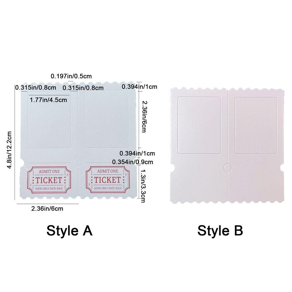 20 шт. Чистый пленочный билет Корешок Закладка Бумага Обратная пленка Закладка для фильма Творческие поделки