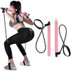 Portable Yoga Pilates Bar Stick with Resistance Band Home Gym Muscle Toning Bar Fitness Stretching Sports Body Workout Exercise
