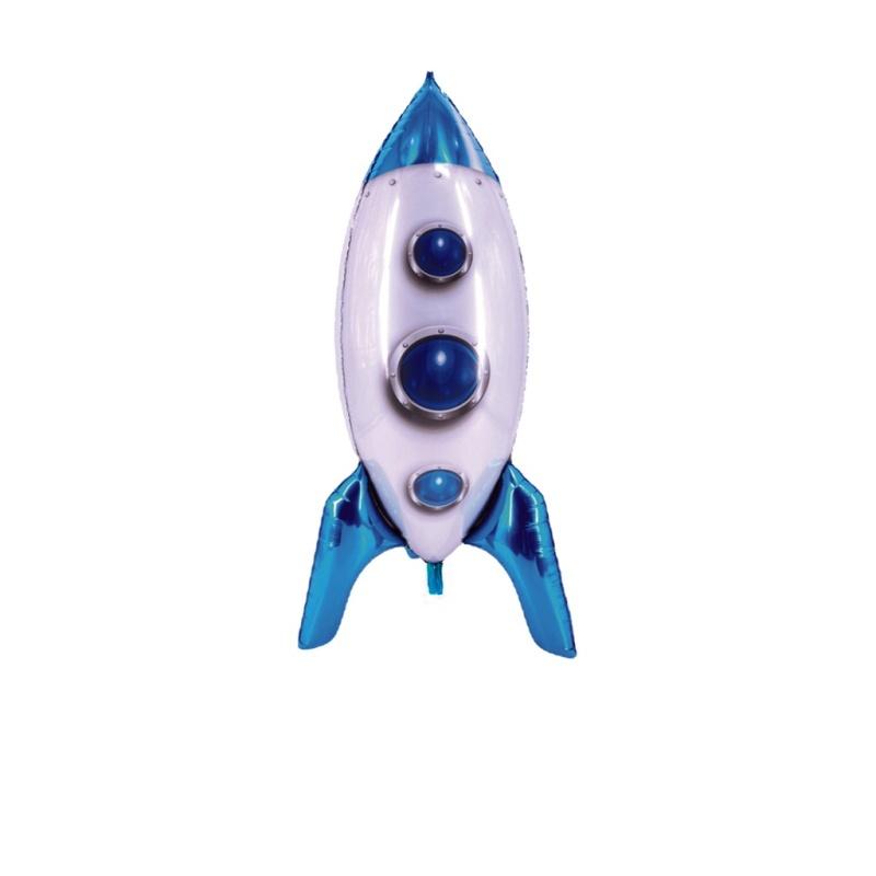 CUCU Rocket Astros Balloon Birthday Astronaut Spaceship Foil Balloons Cartoon Sci-Fi Space Anime Theme