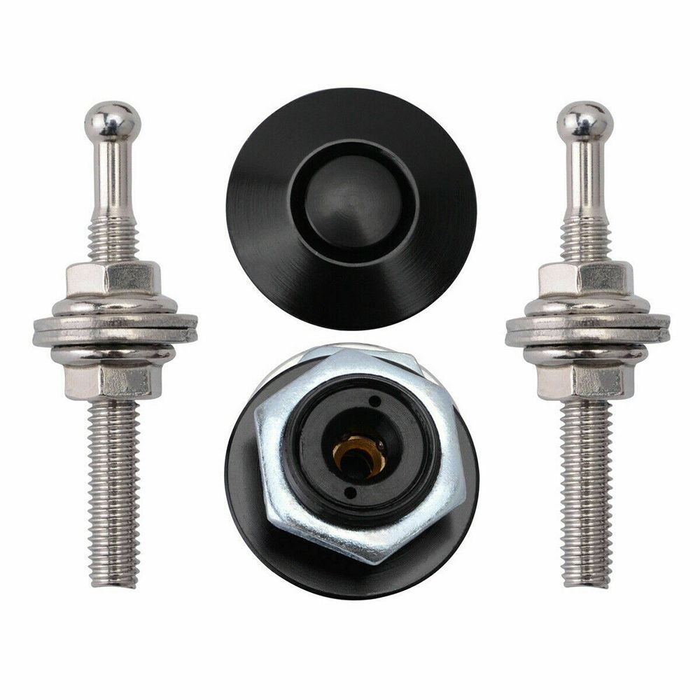 2/4 шт. Черный комплект кузова Защелка Клипса Быстросъемная Кнопка-толкатель Замок капота двигателя Штифт переднего бампера