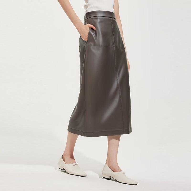 Tatu Autumn/Winter Slimming Faux Leather Pencil Skirt