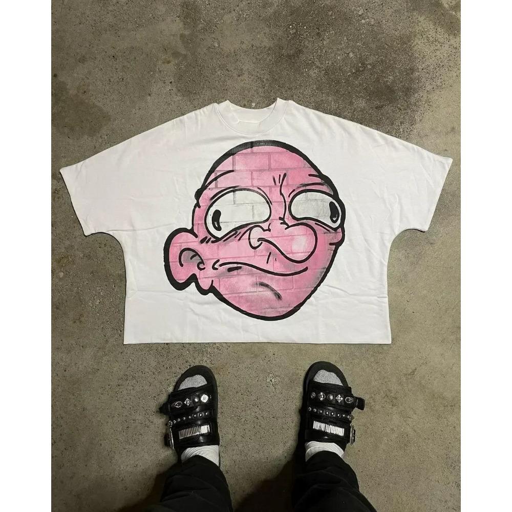 Футболки с американскими буквами и графикой Y2k, футболки больших размеров для пар, профессиональный выбор, готическая уличная одежда в стиле Харадзюку, винтажная одежда