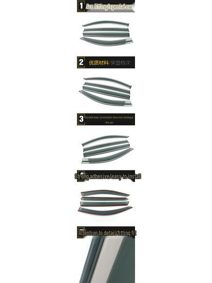 Ankeer 3D Stainless Steel Rain Deflector Trim for 19 RX5MAX