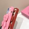 Cute Cartoon 3D Bow-knot Bracket Phone Case for iPhone 11 12 13 14 15 Pro Max 12 Pro 13 Pro 14 Pro Max Anti-drop Soft Silicone Cover