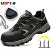 Breathable Construction Site Work Shoes Men Puncture-Proof Safety Shoes Wear Resistant Indestructible Shoes Security Sneakers